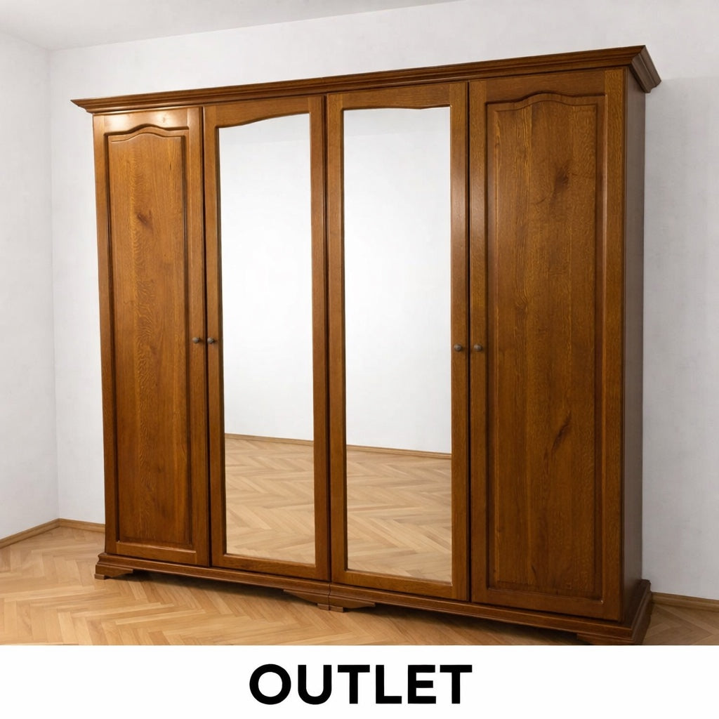 Dulap Haine cu 4 usi,stejar cu oglinda