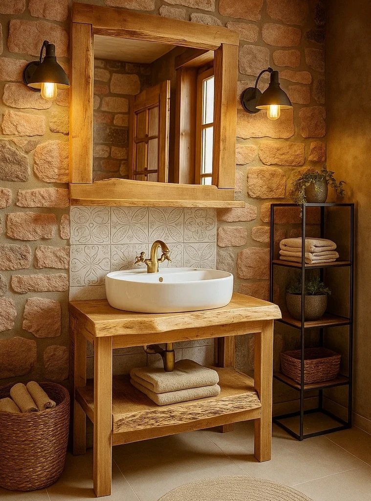 Set de mobilier pentru baie, cu design funcțional și elegant, realizat din materiale rezistente la umiditate, ideal pentru organizarea spațiului.