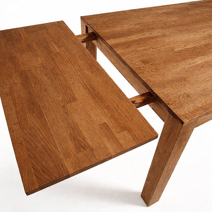 Masa dining extensibila maro din lemn stejar  75x180(260) cm-Outlet