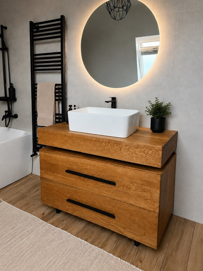 Dulap Baie Rahel in stil rustic, lemn masiv stejar