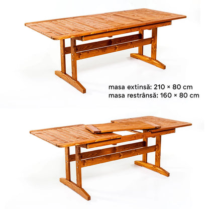 Set mobilier gradina pliabil si extensibil Bonaza