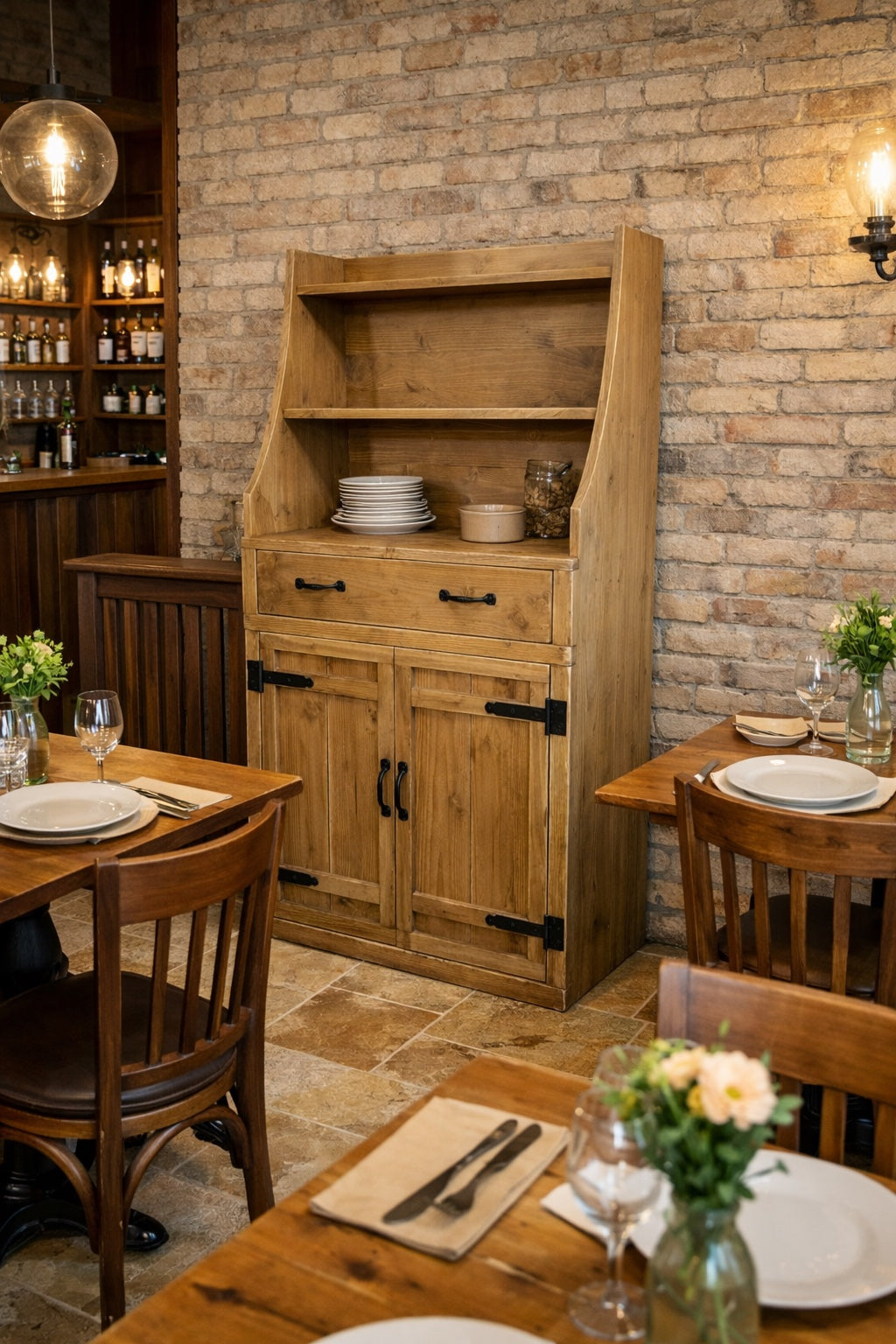 Un bufet rustic in restaurant