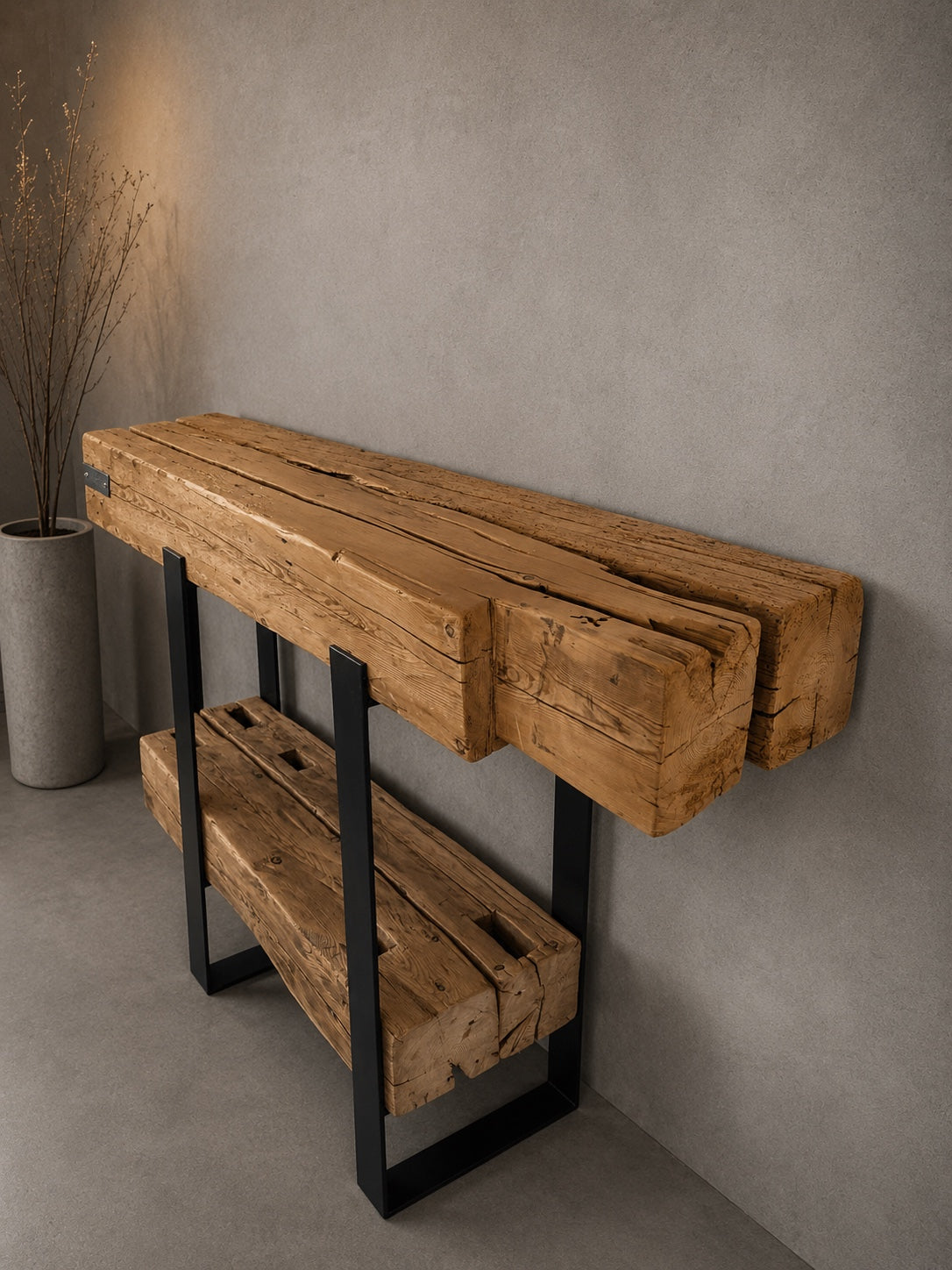 O consola din pin stil rustic