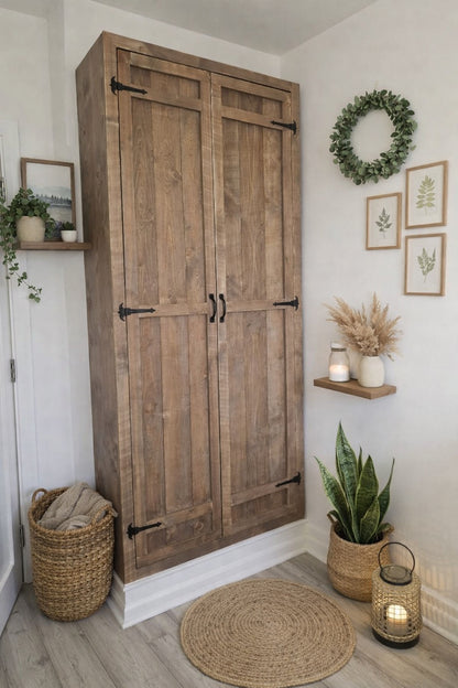 Rustic Style Wardrobe Anna Wardrobe Solid Rustic Wood – Rustic Style Space – Rustic Art Shop