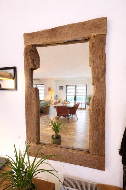 Oglinda din lemn vechi stejar