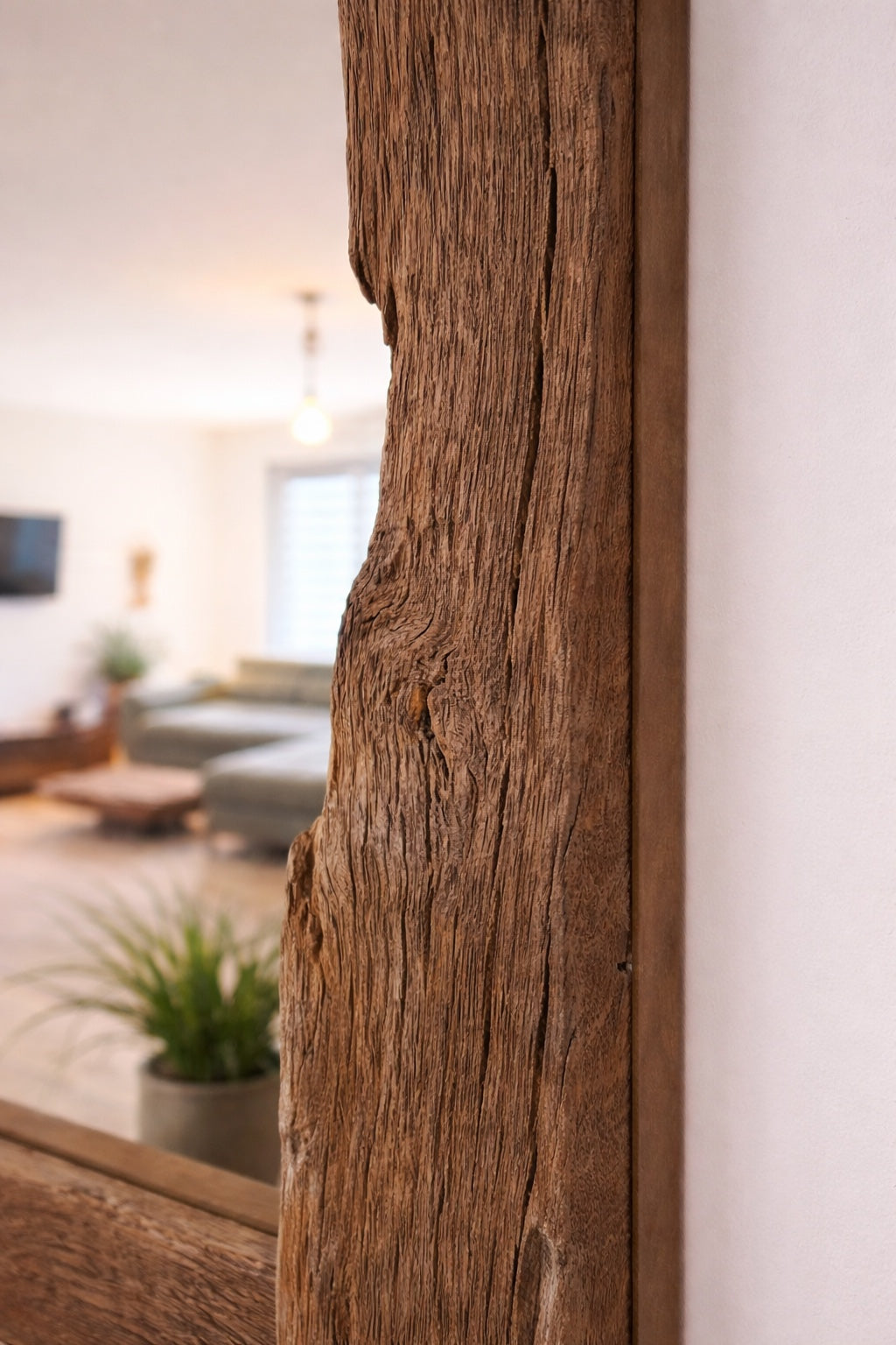 Oglinda din lemn vechi stejar