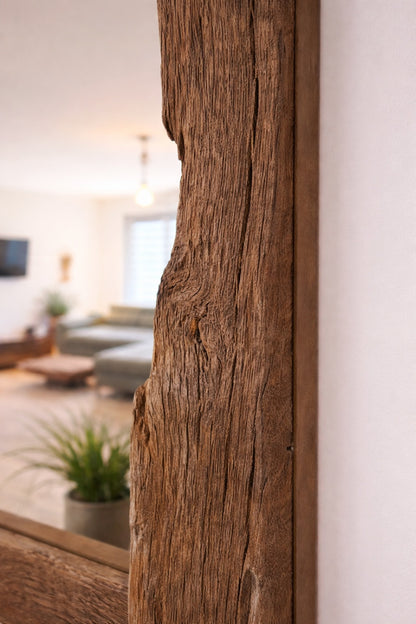 Oglinda din lemn vechi stejar