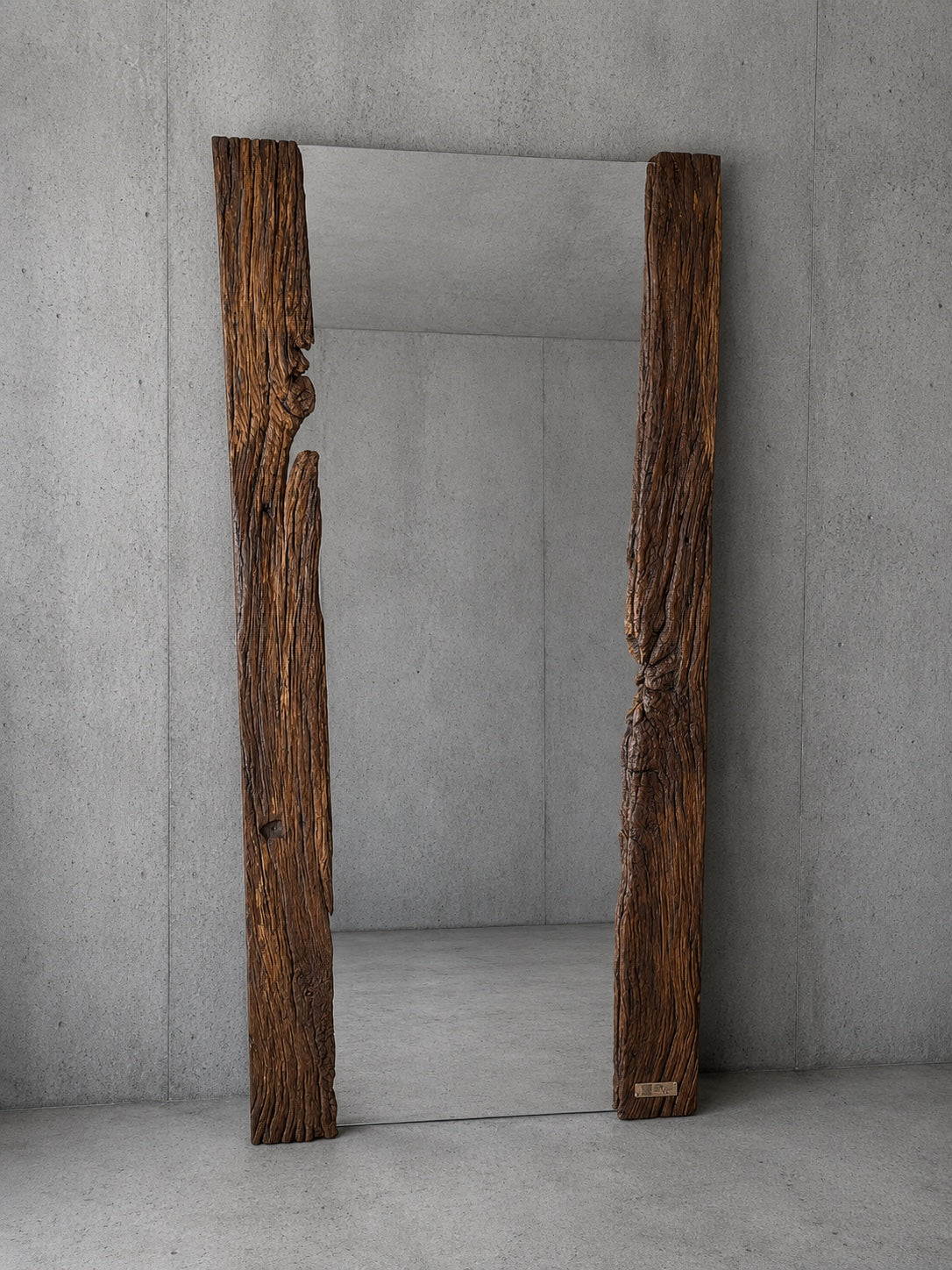 Oglinda rustic din stejar recycled 
