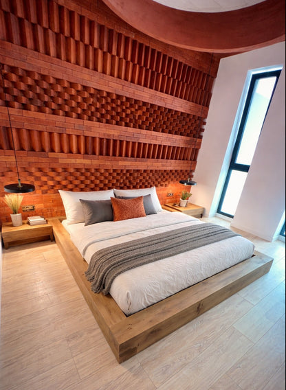 Un pat modern japonezi intr-o camera