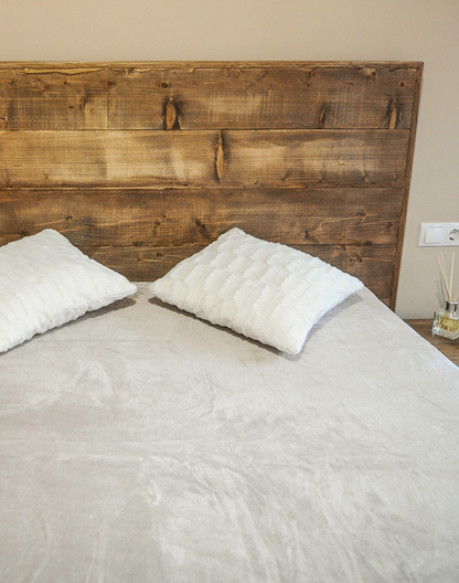 Beam bed, solid wood, rustic, Sebi model